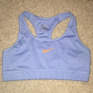 Light blue and Orange Nike Pro Sports Bra!